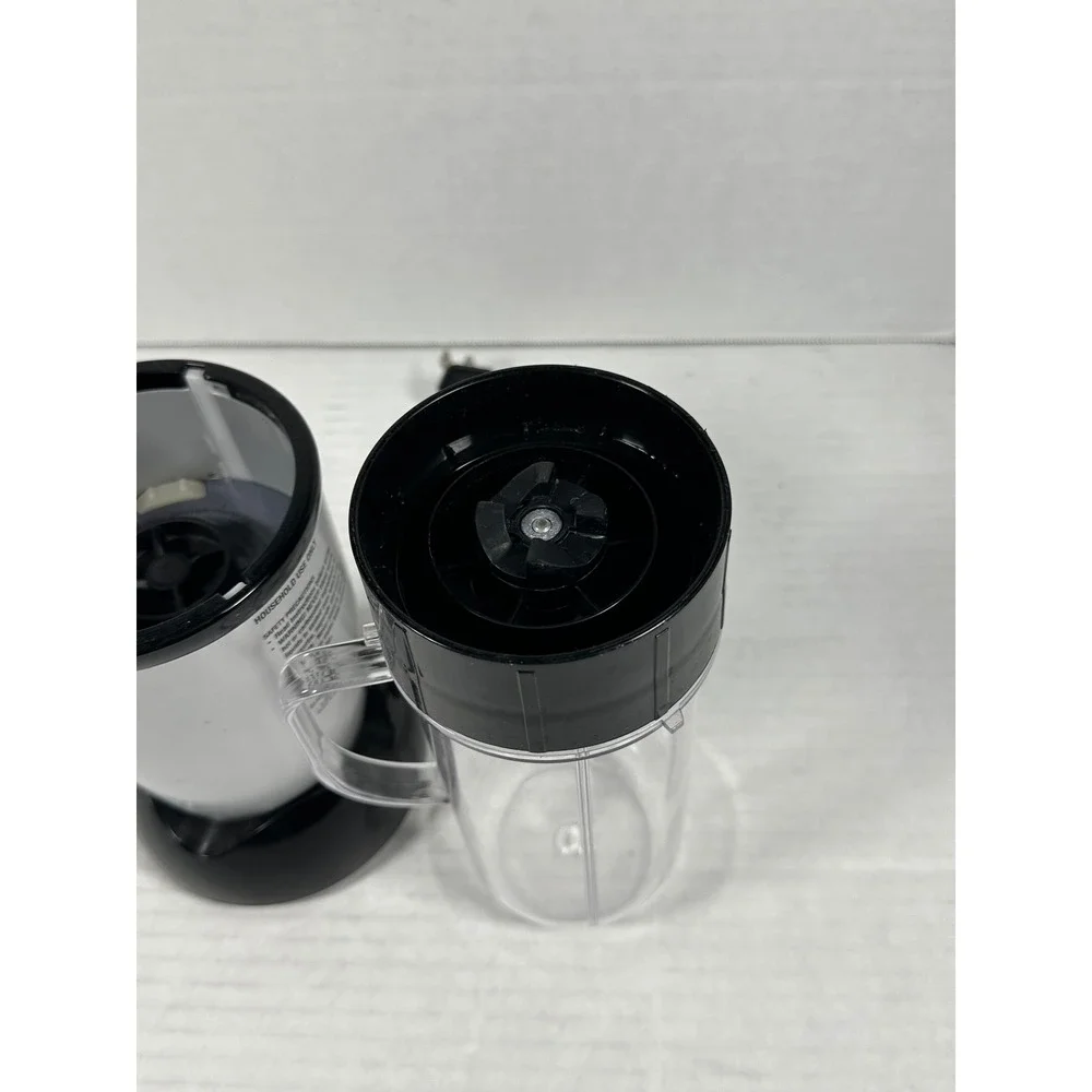 Magic Bullet Personal Blender Silver Black MB-WL076C-02 with Tall Handle‎ Cup